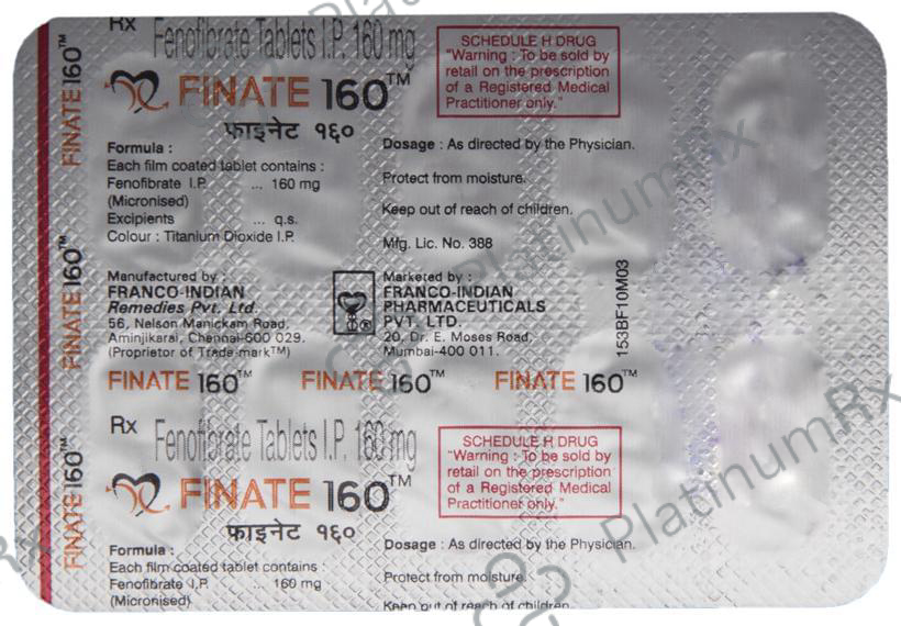 Finate 160mg Tablet 10s