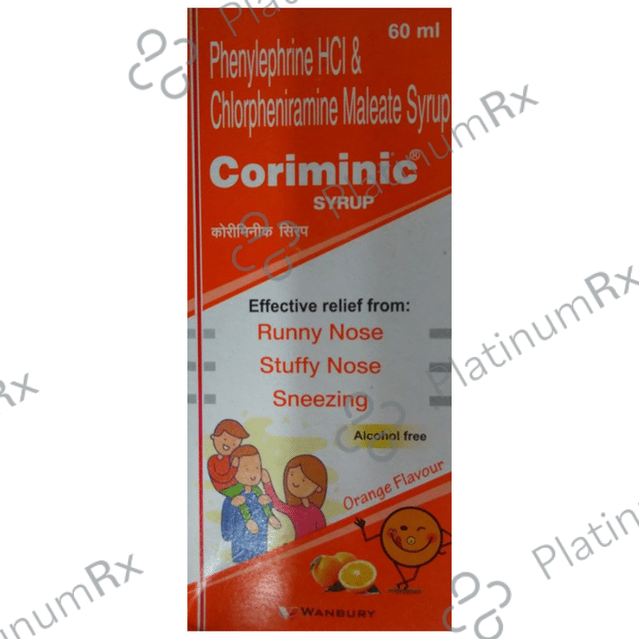 Coriminic Orange 2/5mg Syrup 60ml