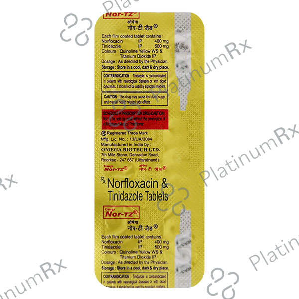 Nor TZ 400/600mg Tablet 6s
