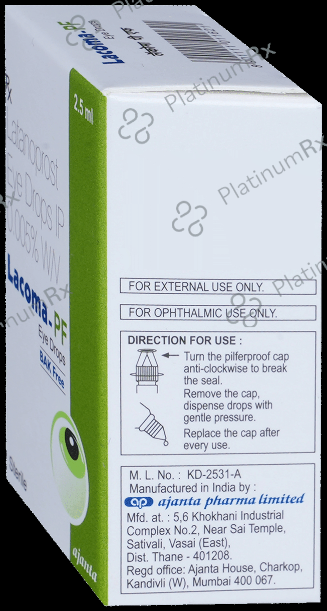 Lacoma PF 0.005% Eye Drop BAK Free
