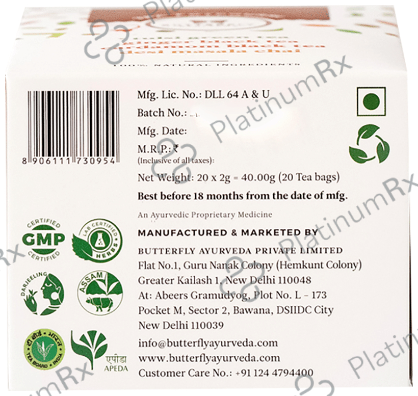 Butterfly Ayurveda Assorted Tea Poutpourri (2gm Each)