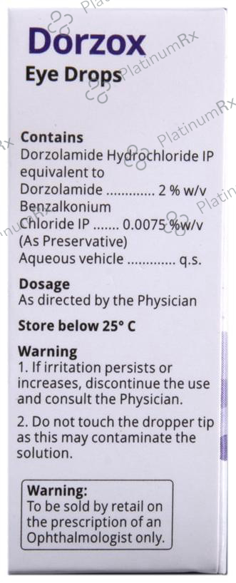 Dorzox 2% Eye Drop 5ml