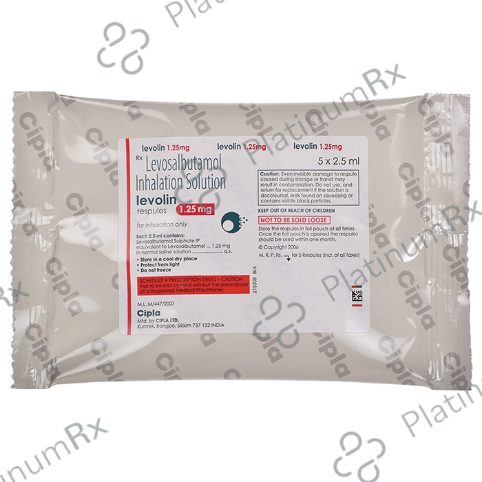 Levolin 1.25mg Respules 5s