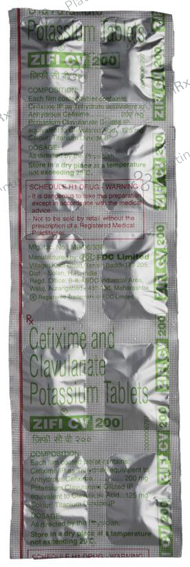 Zifi CV 200 200/125mg Tablet 10s