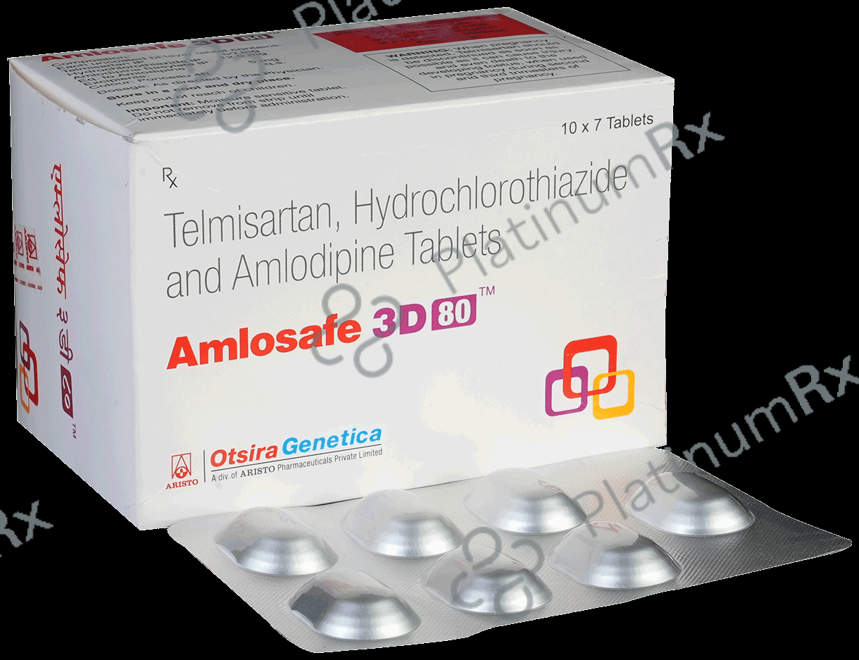 Amlosafe 3D 80mg Tablet 7s