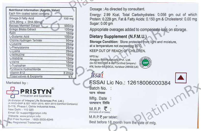 Pristyn Cogniboost Tablet