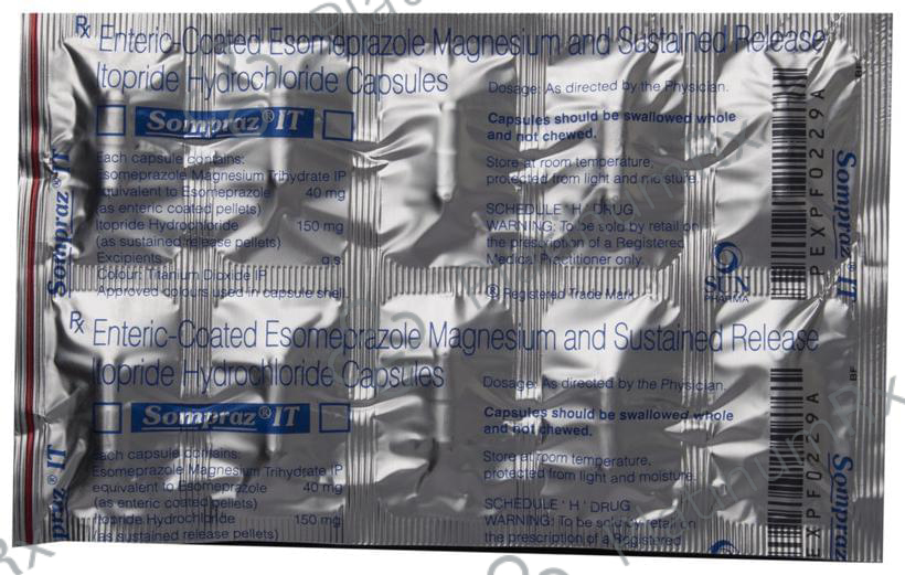 Sompraz IT 40/150mg Capsule SR 10s