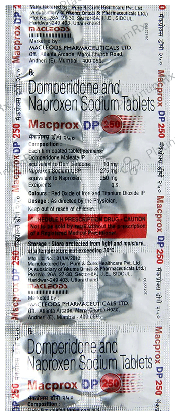 Macprox DP 250/10mg Tablet 10s