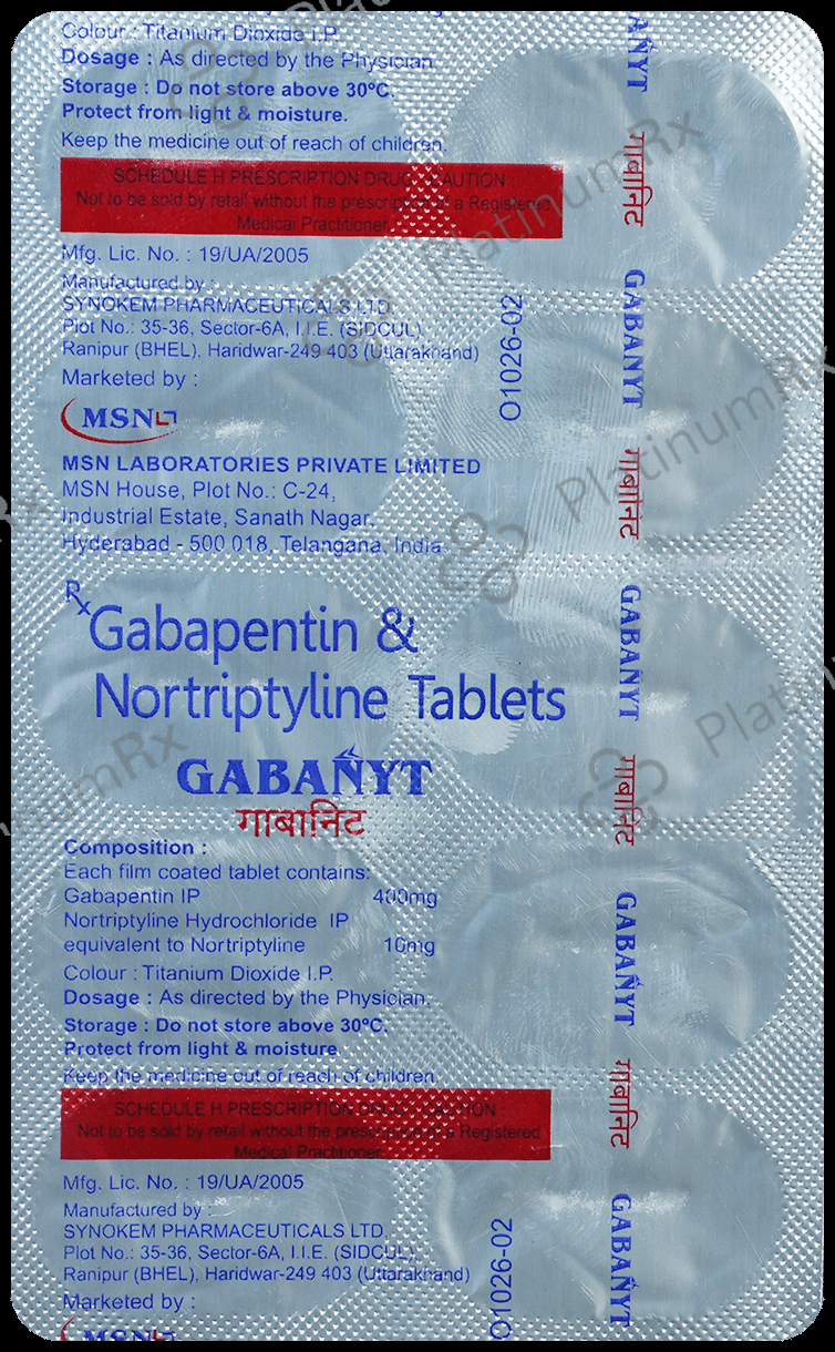 Gabanyt 400/10mg Tablet 10s