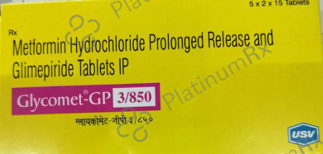 Glycomet GP 3/850mg Tablet PR 15s
