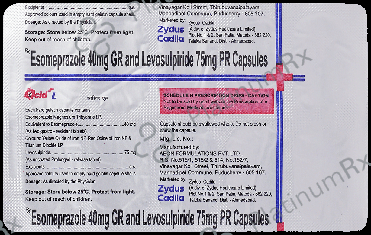 Ocid L 40/75mg Capsule PR 10s