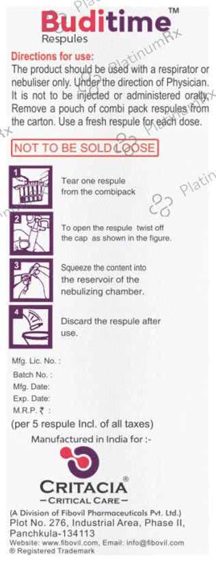 Buditime Nebuliser Suspension (2.0 ml Each)