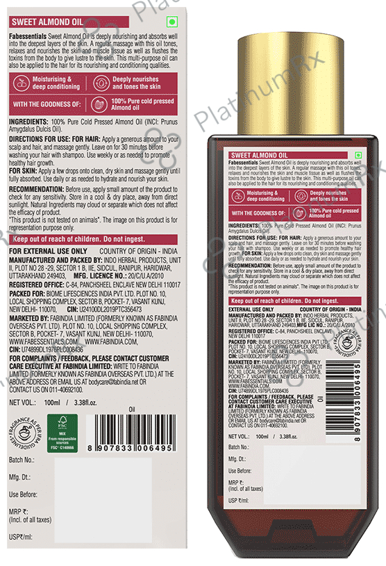 Fabindia Fabessentials Sweet Almond Oil