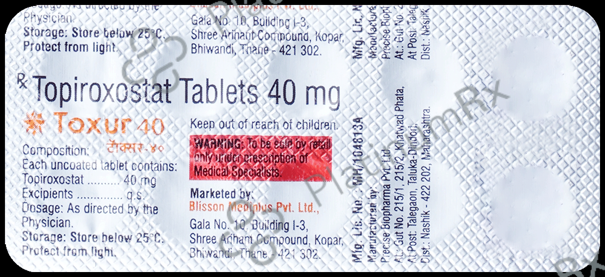 Toxur 40mg Tablet 10s