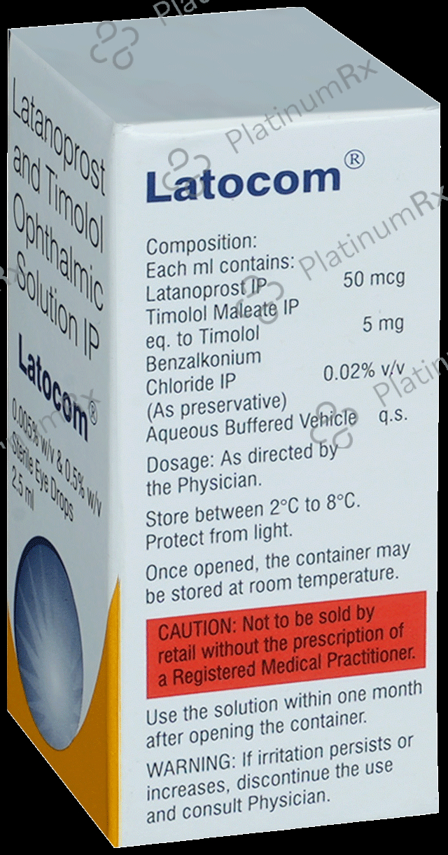 Latocom 50mcg/5mg Eye Drop