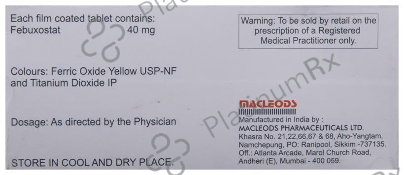Febumac 40mg Tablet 10s