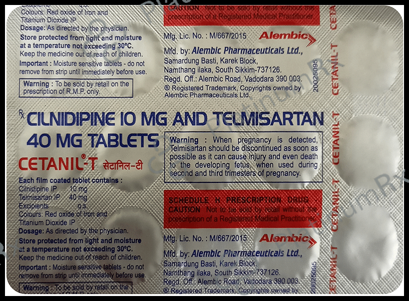 Cetanil T 10/40mg Tablet 15s