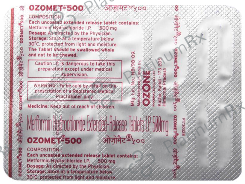 Ozomet 500 Tablet ER 10 Tablet ER