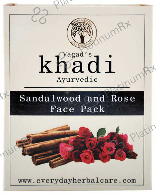 Vagad's Khadi Sandalwood and Rose Face Pack Powder