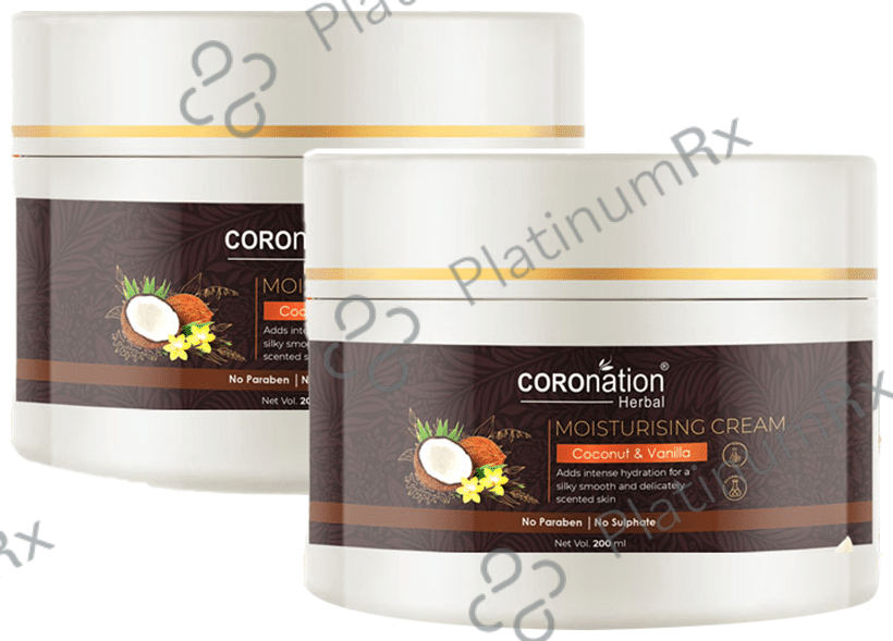 Coronation Herbal Coconut & Vanilla Moisturising Cream (200ml Each) 2 jar