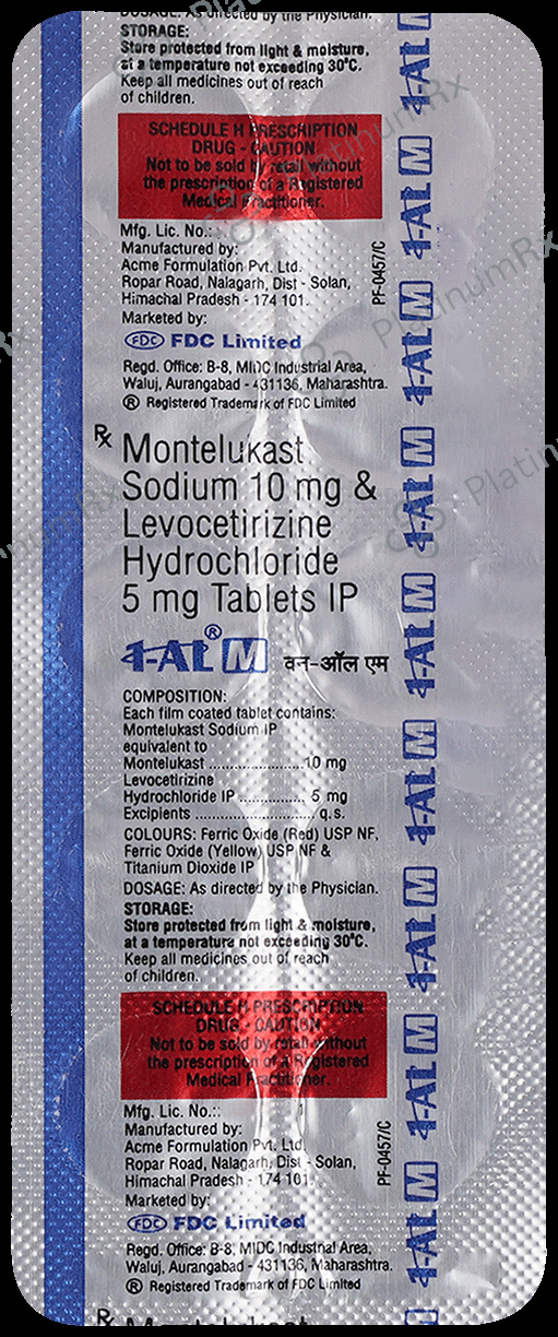 1 AL M 5/10mg Tablet 10s