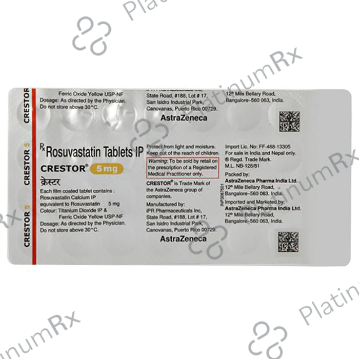 Crestor 5mg Tablet 30 tablets