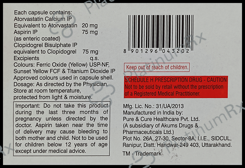Storva Gold 20/75/75mg Capsule 10s