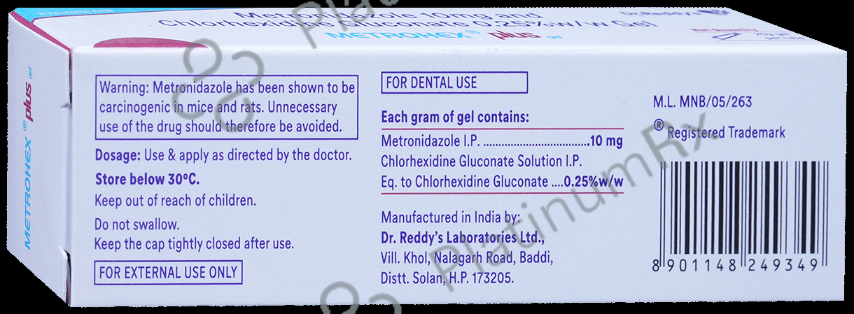 Metrohex Plus Gel 20gm
