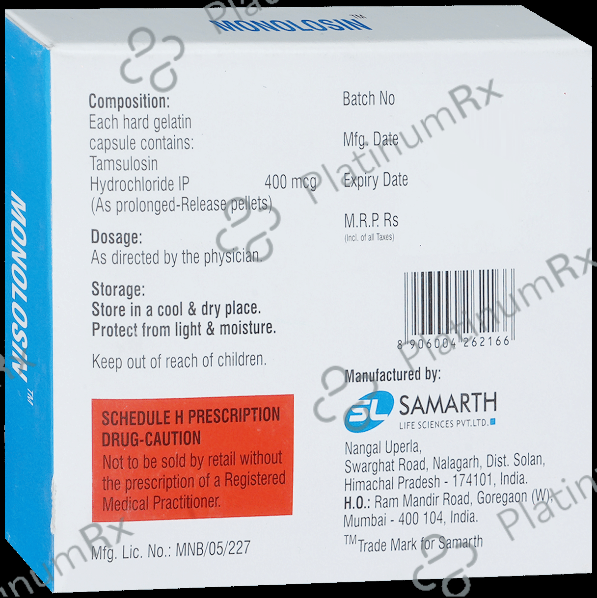 Monolosin Capsule PR