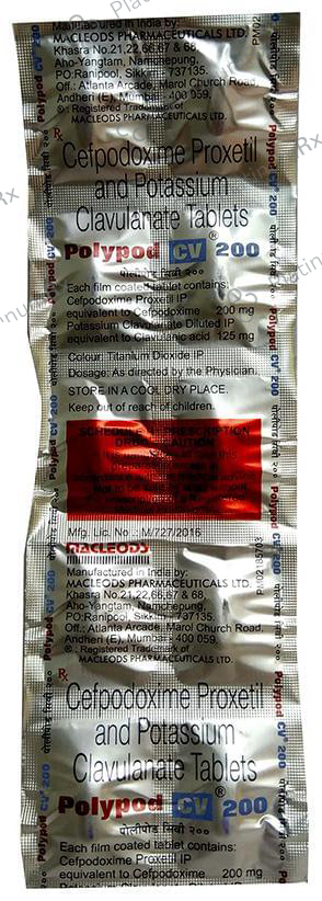 Polypod CV 200/125mg Tablet 10s