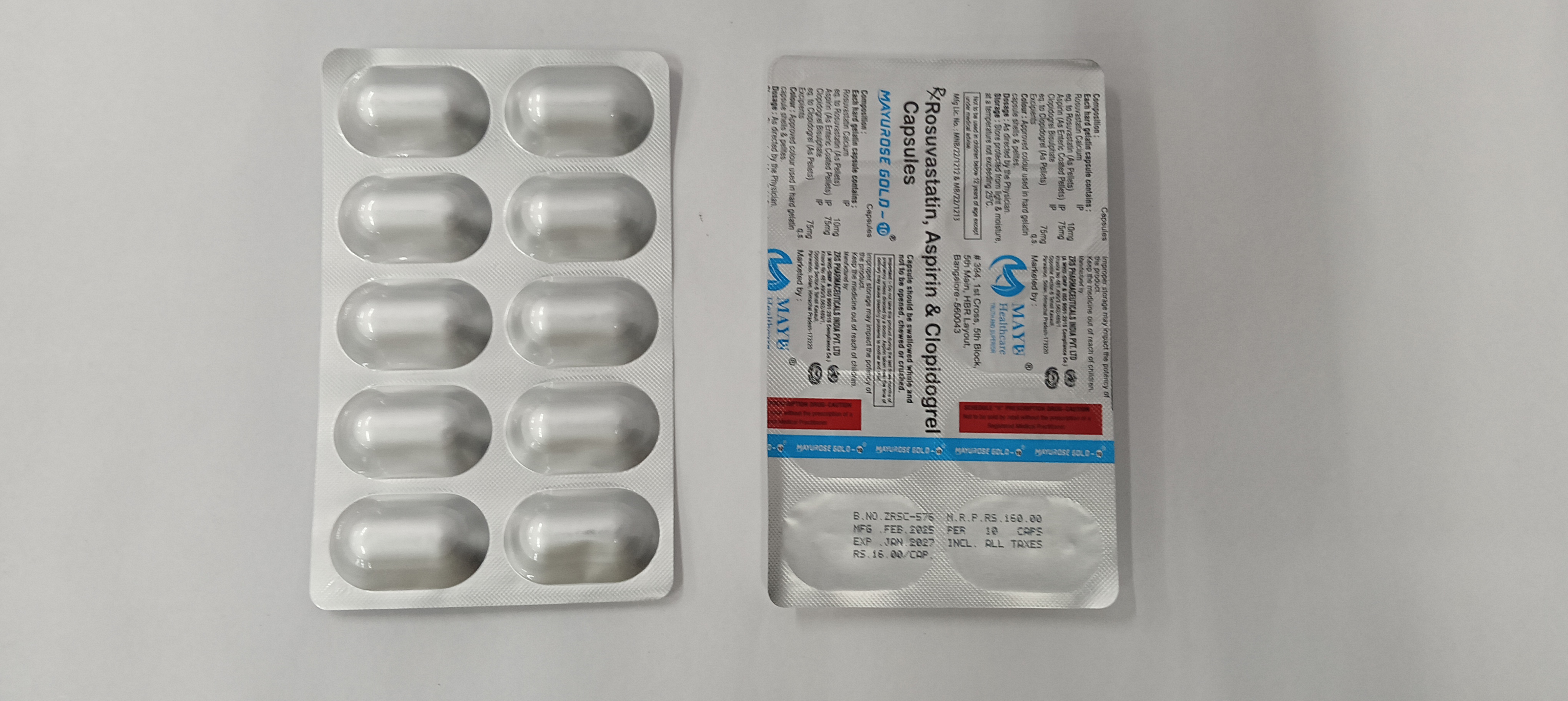 Mayurose Gold 10mg Capsule 10s