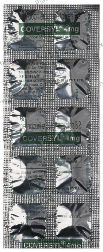 Coversyl 4mg Tablet 10s