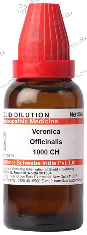 Dr Willmar Schwabe India Veronica Officinalis Dilution 1000 CH