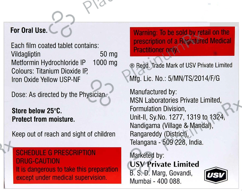 Jalra M 50/1000mg Tablet 15s