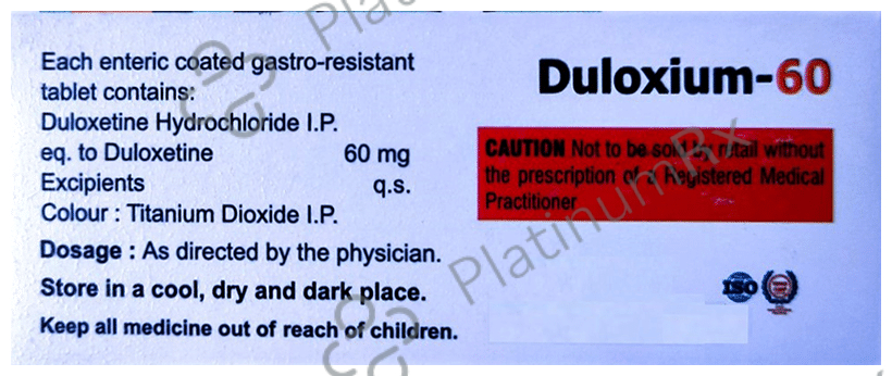Duloxium 60 Tablet