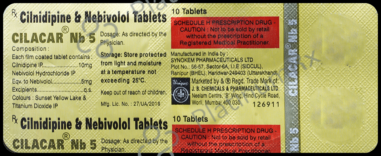 Cilacar NB 5/10mg Tablet 10s