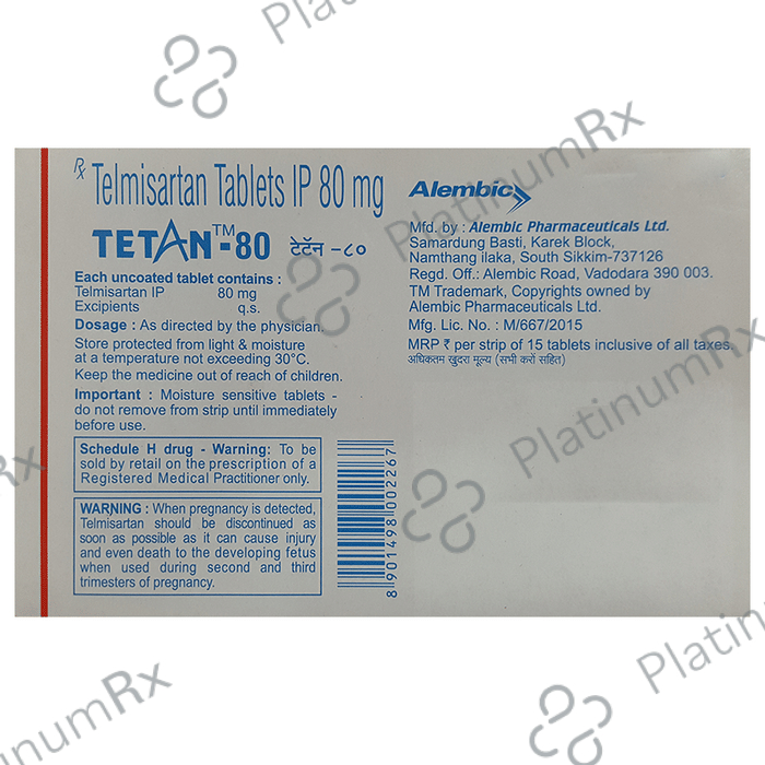 Tetan 80 Tablet 10 Tablet