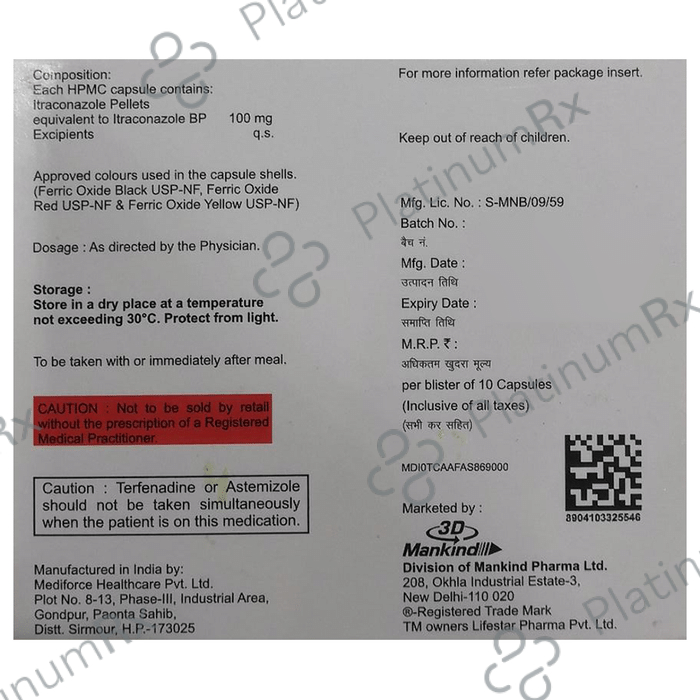 Itragreat 100mg Capsule 10s