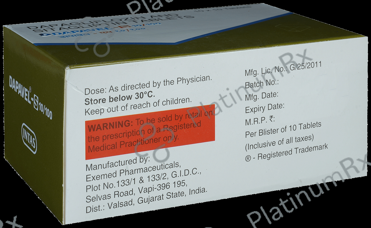 Dapavel S 10/100mg Tablet 10s