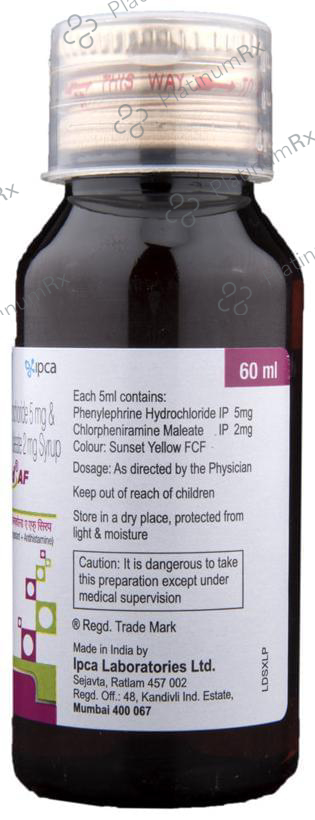 Solvin Cold AF 2/5mg Syrup 60ml