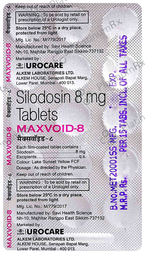 Maxvoid 8mg Tablet 15s