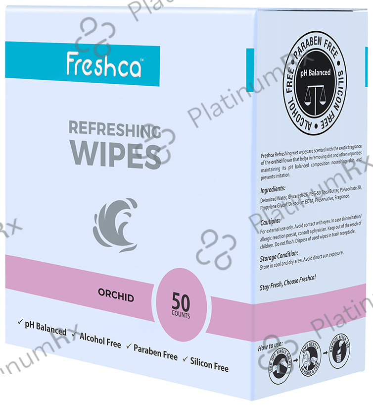 Freshca Orchid Refreshing Wipes 50 wipes