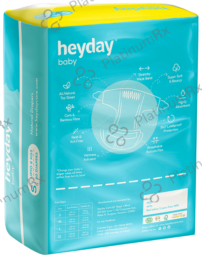 Heyday Natural Baby Diaper Small 50 diapers