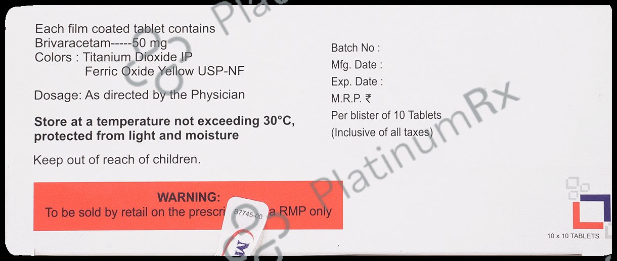 Brivanext 50mg Tablet 10s