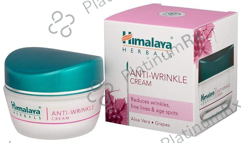 Himalaya Herbals Anti-Wrinkle Cream with Aloe Vera & Grape Extract - For Fine Lines & Age Spots