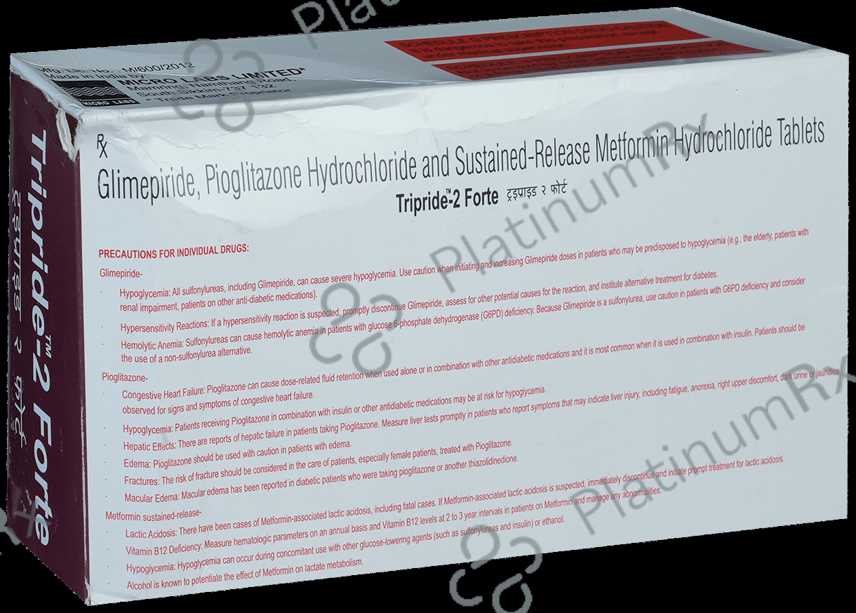 Tripride 2 Forte 2/1000/15mg Tablet SR 15s