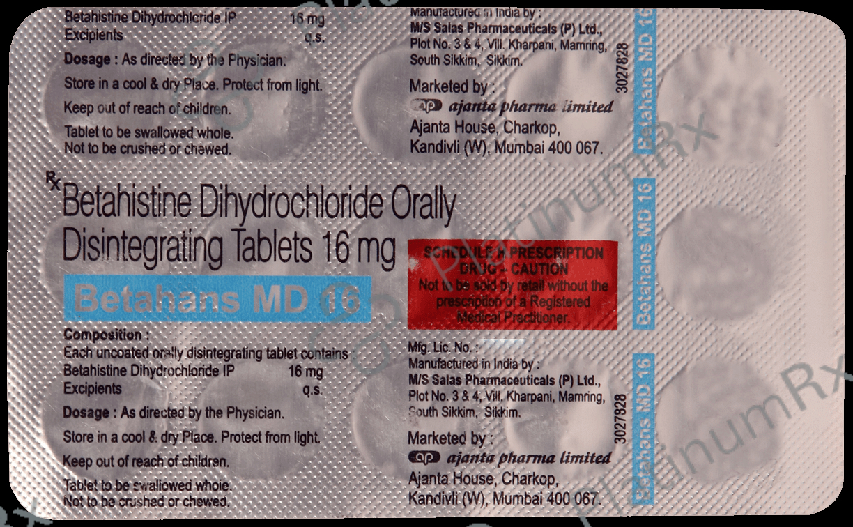 Betahans 16mg Tablet