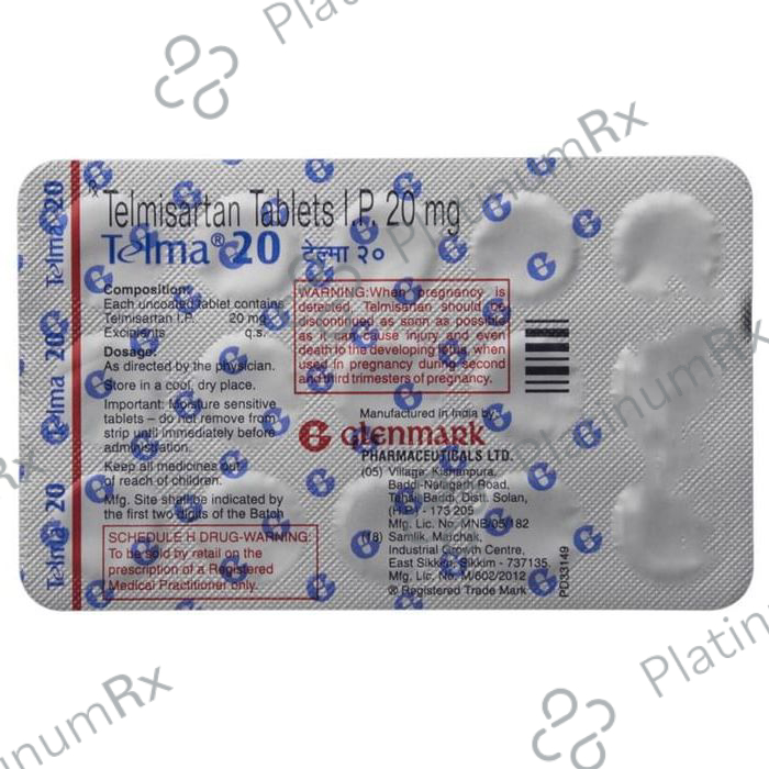Telma 20mg Tablet 15s