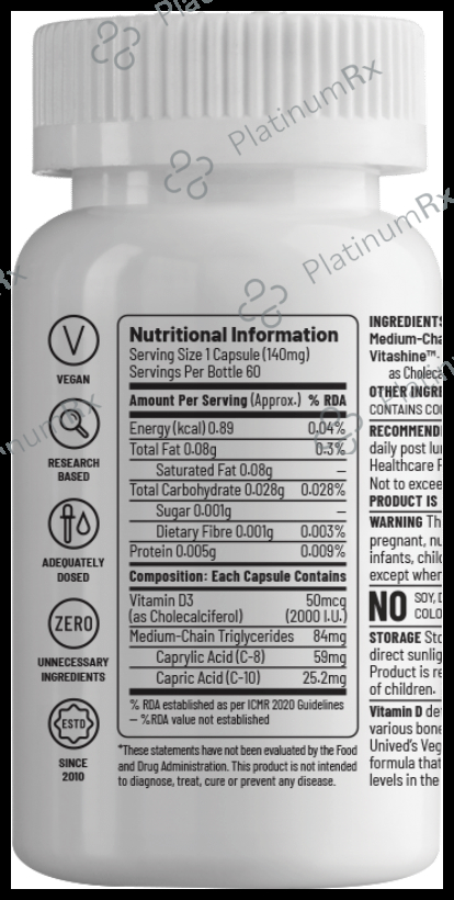 Unived Plant-Based 2000IU Vitamin D3 Vegan Capsule