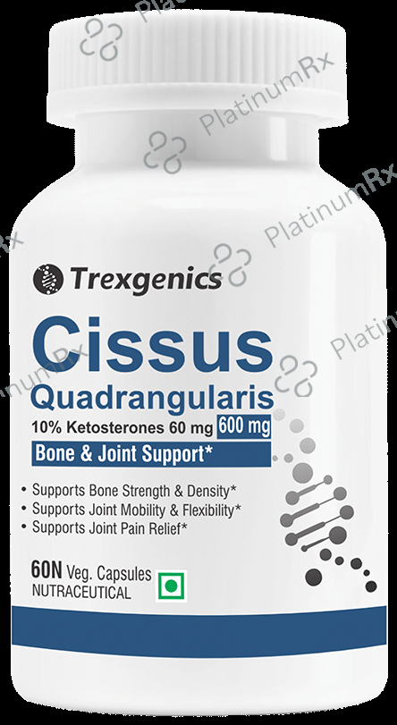Trexgenics Cissus Quadragularis 10% Ketosterones 600mg Veg Capsule